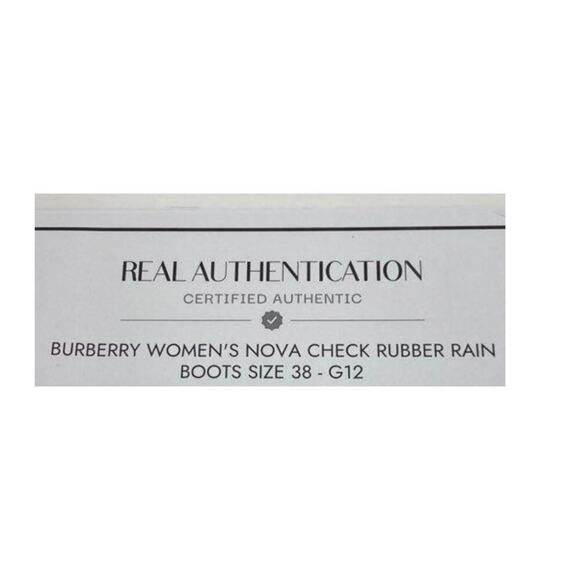 Burberry Nova Check Rain Boots Sz 38 Plaid Rubber Festival Equestrian Preppy - Picture 6 of 6